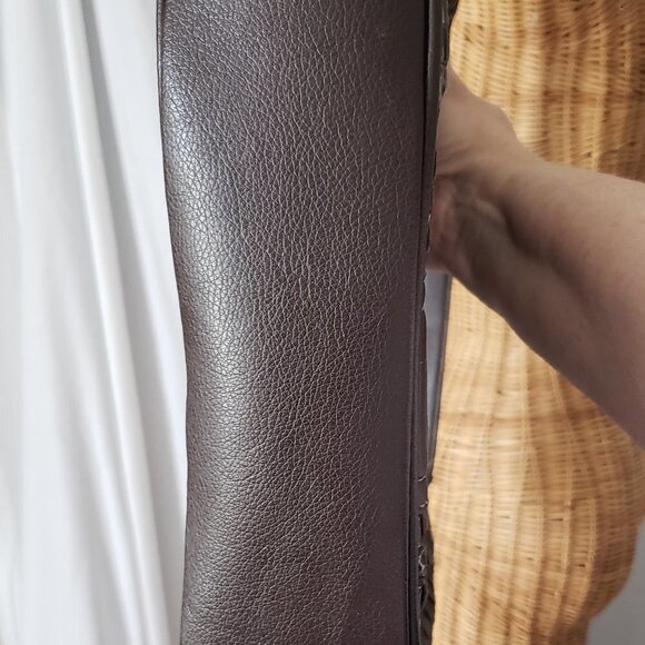 Ladies COLDWATER CREEK Embossed Woven Leather Hobo Handbag - Picture 8 of 11